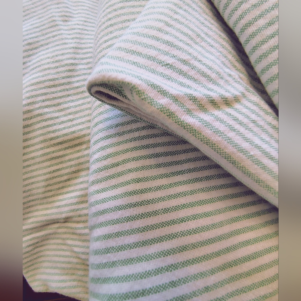 Lands End Queen Ticking Stripe Cotton Sheet Set
